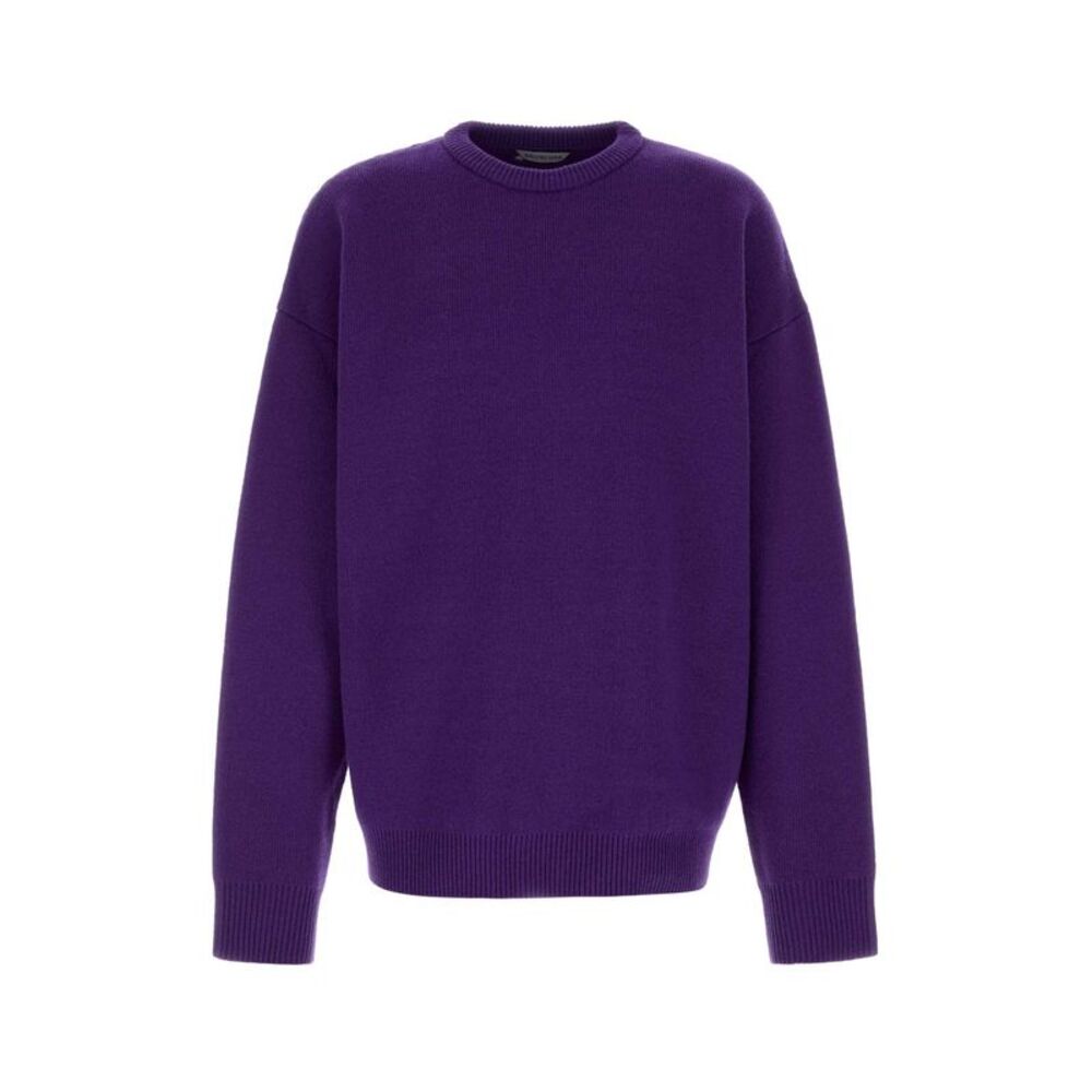 Balenciaga Men Purple Wool Blend Oversize Sweater